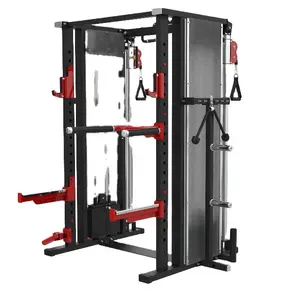 Entrenamiento de fuerza profesional Entrenamiento integral multifuncional Entrenador combinado de sentadillas Ambos lados Gimnasio comercial