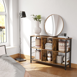Shelf Rack Metal VASAGLE OEM And ODM Corner Shelf Storage Cabinet Book Cases Book Shelf Rack Metal Wood Bookshelf
