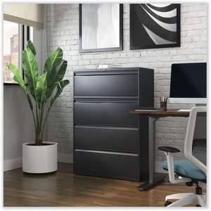 Archivador Lateral de Metal Negro Alera de 4 Piezas, 36 x 18.63 x 52.5 Pulgadas, con 4 Cajones para Archivos Tamaño Legal/Carta - Product Image 1