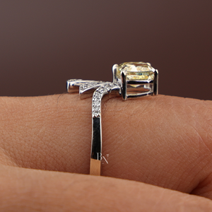 Bague de fiançailles de luxe en diamant de laboratoire de 1,4 carat, bijoux de mariée haut de gamme pour femmes en argent, or 10 carats, or 14 carats, or 18 carats - Product Image 4