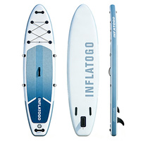 Planche de Stand Up Paddle Gonflable InflaToGo 10'6" x 32" x 6" en PVC, Système à Aileron Unique, 8,4 kg, Garantie 1-3 Ans, Polyvalente