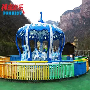 Merry Go Round Rides 24/26 Seats Amusement Park Equipment Carousel Horse Machine Games For Kids For Sale