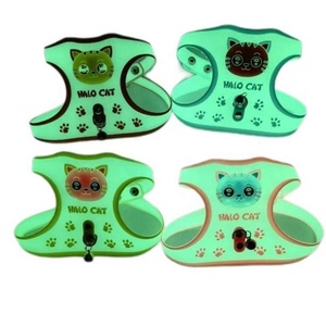 Hot Sale Adjustable New <strong>Cat</strong> &amp; Dog Fluorescent Pet Products Luminous <strong>Harness</strong> &amp; Leash Anti-Lost Walking Printed Paw From Factory - Product Image 1