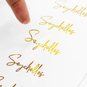 Can Add Logo Clear Vinyl Custom Transparent Gold Foil Cosmetic Bottle Label Stickers - Product Image 6