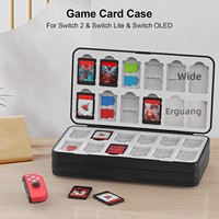 Étui de rangement pour cartes de jeu Nintendo Switch personnalisable, 72 emplacements, 120 emplacements pour cartes Micro SD, coque rigide noire en silicone