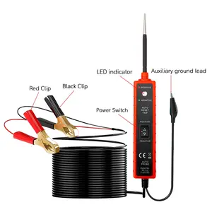 Testeur de circuit électrique pour voiture 6-24V DC Stylo de test d'entraînement multifonctionnel pour voiture Testeur de tension pour voiture Scanner de diagnostic par sonde de puissance