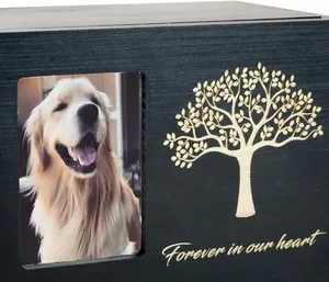 Urna Conmemorativa para Mascotas de Madera Maciza Ecológica, Clásica, Personalizada con Grabado y Marco para Fotos, Caja de Recuerdos Hecha a Mano para <span class=keywords><strong>Perros</strong></span> y Gatos - Product Image 3