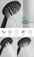 Ensemble de douche noir pour salle de bain, mitigeur de douche