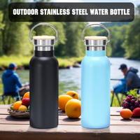 Bouteille d'eau isotherme en acier inoxydable à double paroi avec logo personnalisé, étiquette privée, 17 oz, 32 oz, large ouverture, revêtement poudré, pour la salle de sport et le sport