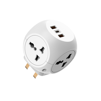 Adaptateur de prise britannique Extension multi-prises Adaptateur de chargeur mural Prise universelle avec usb