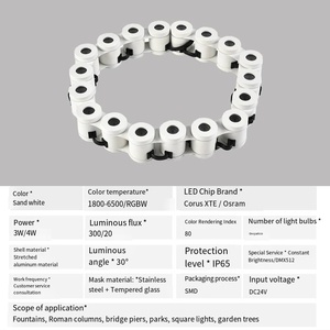 Lumière d'extérieur LED IP65 pour arbre, anneau lumineux à changement de couleur, lampe de décoration pour palmier, projecteur de paysage de Noël - Product Image 1