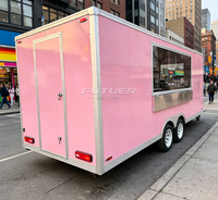 Food truck avec cuisine complète, pizza, glaces, barbecue, remorque alimentaire avec toilettes