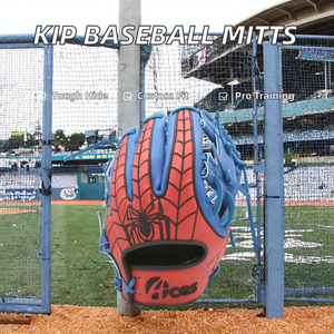 Gants de baseball professionnels en cuir véritable à prix abordable, gants de softball personnalisés durables, mitaines de baseball Spider en gros - Product Image 2