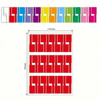 Étiquettes de câbles imprimables en couleur A4, autocollants d'identification de câbles réseau/fils en forme de P, imperméables et résistants aux déchirures.