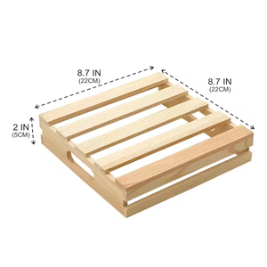 Vassoi Rettangolari in <span class=keywords><strong>Legno</strong></span> Massello Lucidato, Vuoti, per Artigianato, Contenitori, Pallet, <span class=keywords><strong>Cassette</strong></span>, con Manici, Fai da Te, Decorazioni, Eco-Friendly - Product Image 5