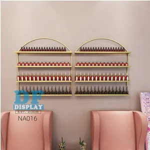 NA016 metal nail polish display stand storage essential oil stand make up display rack holder wall mounted