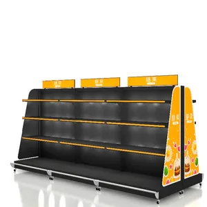 China supplier hot sell double side candy chocolate fruit rack display shelf