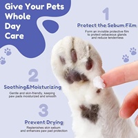 Baume à pattes en silicone naturel pour animaux de compagnie Crème réparatrice apaisante et hydratante pour les pattes de chat et de chien fissurées et les coussinets pour les pieds du nez
