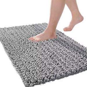 Tapis de bain moderne et confortable en chenille antidérapant, absorbant l'eau, avec motif original pour la maison, l'hôtel et la zone des toilettes - Product Image 1