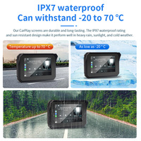 5 pouces Portable écran tactile sans fil Carplay GPS Navigation étanche Android multimédia affichage BT WIFI pour moto