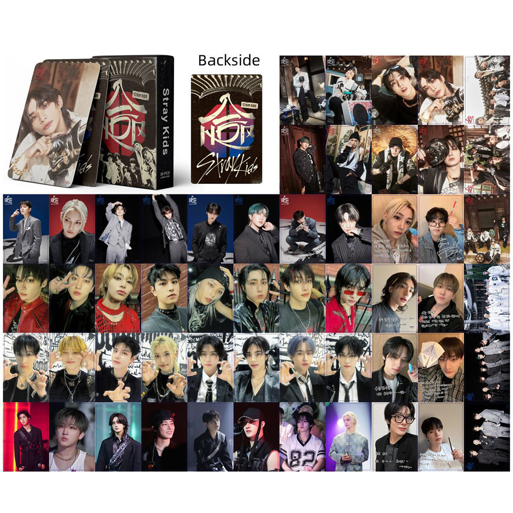 55Pcs/Set KPOP StrayKids HOP Japan Album Lomo Cards Hyunjin Felix