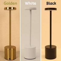 Lampe de table à intensité variable Lampe de bureau sans fil rechargeable par USB Restaurant Bar Lampe de nuit rétro Lampe de table tactile portable