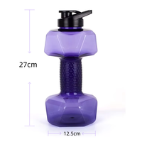 Botella de Agua Deportiva de Plástico Personalizada, Libre de BPA, con Agarre Antideslizante, 1500 ml, Textura de Diamante, para Gimnasio y Entrenamiento