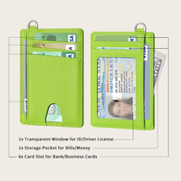 Dompet Kartu Kredit & ID Bisnis Kulit Saffiano Tipis dengan Logo Custom, Kantong Depan Multi Warna, dan Desain Lipat