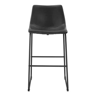 Diseño moderno Vintage marrón PU cuero Metal hierro marco Bar silla alta cocina encimera Bar taburete - Product Image 4