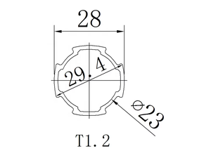 Tubo magro in alluminio OD28 in lega di alluminio personalizzabile Tubos 28mm tondo Al tubo per sistema di <span class=keywords><strong>Racking</strong></span> - Product Image 2