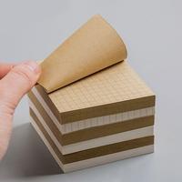OEM Blocs-notes adhésifs portables en cuir de vachette blanc cassé, simples et pratiques, pour étudiants, multi-usages, à grille carrée
