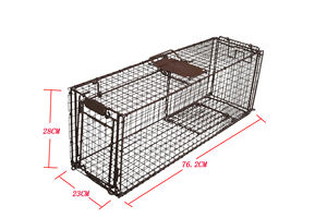 La vendita diretta in fabbrica di gabbia per animali solida e durevole trappola per gatti scoiattoli cani procione trappola per animali vivi - Product Image 3