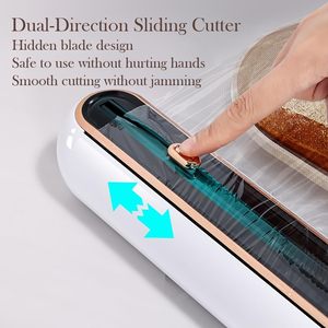 Dispensador de Papel Film Premium, Organizador de Envoltorios de Cocina con Corte sin Esfuerzo, Soporte Multifuncional Reutilizable para Papel Film - Product Image 5