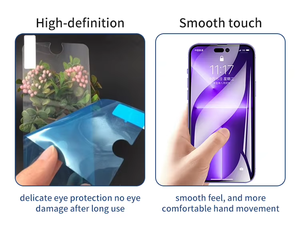 ม้วนฟิล์มป้องกันหน้า<span class=keywords><strong>จอ</strong></span>สำหรับ <span class=keywords><strong>iPhone</strong></span> 16 15 14 Pro อุปกรณ์เสริมสำหรับโทรศัพท์มือถือบางเฉียบ HD ใสยืดหยุ่นได้ TPU ไฮโดรเจล - Product Image 3