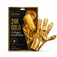 Masque pour les mains en collagène or 24 carats, gants hydratants, nourrissants et réparateurs, soin des mains, masque OEM, étiquette privée, 1 paire, 30 ml