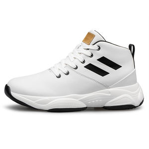 Bottes en cuir de vache véritable de haute qualité avec semelle en caoutchouc, semelle intérieure rehaussante de 8 cm, chaussures décontractées pour hommes, chaussures élévatrices confortables - Product Image 5