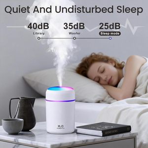 Новый портативный ультразвуковой увлажнитель-распылитель H2O с LED-подсветкой, 300 мл, двойное распыление, аромадиффузор для эфирных масел, для автомобиля, USB (модель 2026 года) - Product Image 5