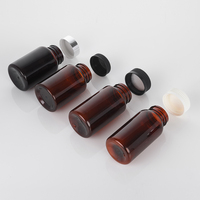 Capsules de pilules pharmaceutiques en plastique PET ambre de 150ml pour tablette