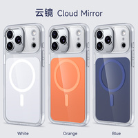 Coque Magnétique Transparente pour iPhone 18 17 16 Pro Max – Acrylique Haute Transparence avec Cadre Métallique pour Appareil Photo, Protection Intégrale Anti-Chute