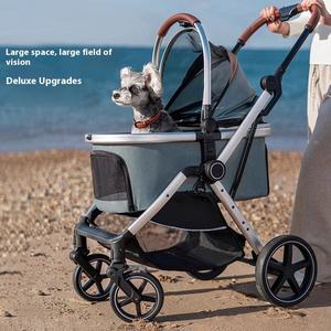 One-Button Automatic Large Space Dog Cart for Outdoor Shopping & Travel Pet Carriers Product - Product Image 6