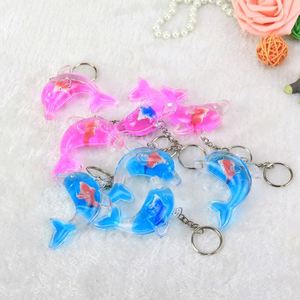 Porte-clés Dauphin Mignon avec Liquide Flottant, Pendentif Baleine Océanique Adorable, Accessoire de Sac pour Femme, Porte-clés de Voiture - Product Image 6