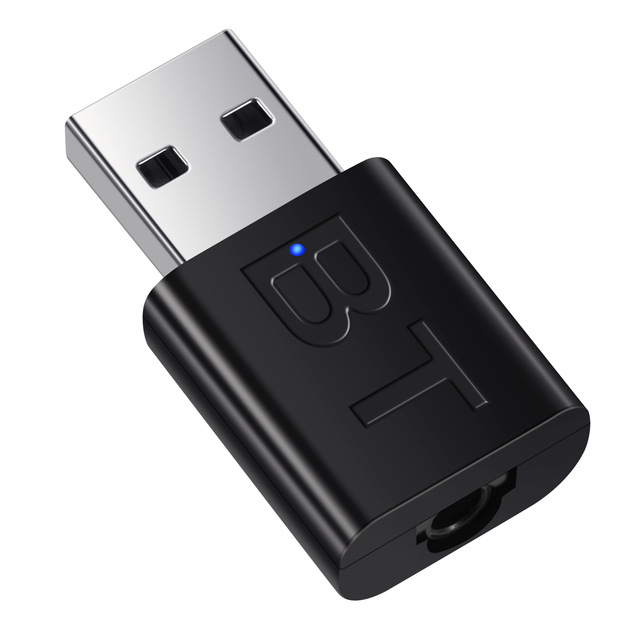 USB Blue.tooth Adapter 3.5mm 2-in-1 Wireless Speaker AU.X Audio Receiver 5.0 Blue.tooth Transmitter