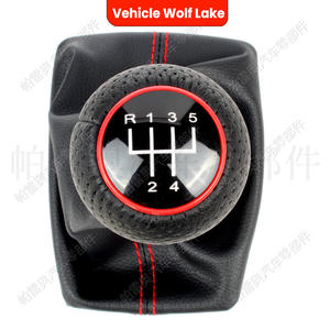 ฝาครอบหัวเกียร์หนังสำหรับ Audi A4 B6 A3 S3 8L 8P ปี 2000-2012 แบบ 5 สปีด พร้อมหัวเกียร์ในตัว - Product Image 3