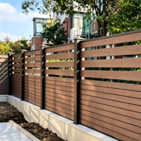 Kit de Cercas Modernas de Aluminio para Exteriores Residenciales, Semi-Privadas, Semi-Cerradas, con Perfil de Listones, Acabado Personalizado con Recubrimiento en Polvo
