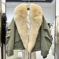 Nouvelle mode, parka d'hiver pour femme, élégante, en fourrure de renard, manteau zippé, doublure chaude, veste en duvet, manteaux pour femmes, vêtements d'extérieur, parka, vêtements de rue