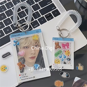 Porte-cartes <span class=keywords><strong>photo</strong></span> personnalisable en acrylique ouvert, à remplir soi-même, avec breloque et fonction <span class=keywords><strong>shaker</strong></span> - Product Image 1