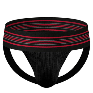Người đàn ông của Breathable bông jockstrap 5cm sọc dây thắt lưng sexy gấu <span class=keywords><strong>thongs</strong></span> thấp tầng trung tăng gay dệt tóm tắt Boxers đồ lót - Product Image 1