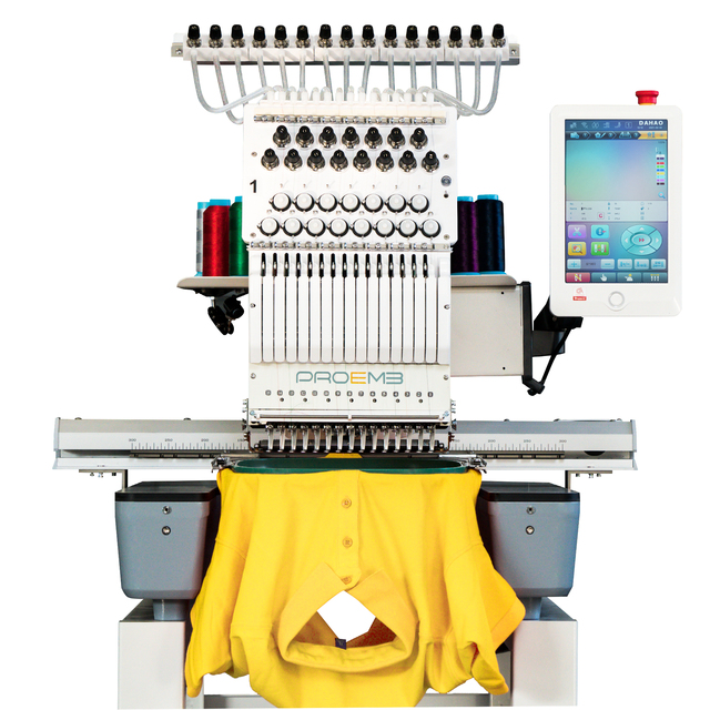 PROEMB US Overseas Warehouse Professional Single Head Industrial Cap Embroidery Machine Computerized Home Use Motor Pump