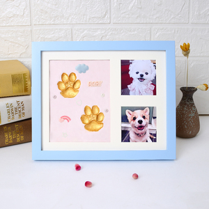 Cornice Fotografica in Legno Quadrata con Impronte di Zampe di Animali Domestici, Decorazione per la Casa alla Moda, Marca AZY - Product Image 1