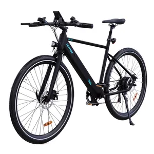 Vente en gros de vélo électrique haute puissance 250W 500W vélo électrique 7 vitesses Hitway moteur sans balais batterie intégrée frein à disque